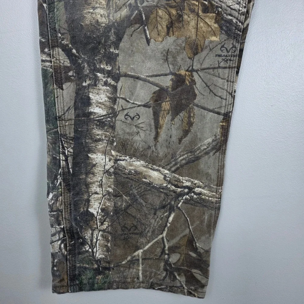 Carhartt x Realtree USA VINTAGE Canvas Camo Work 40x30 Cotton Made B235977